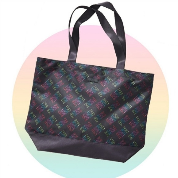 PINK Victoria's Secret Handbags - 🎉VS PINK🎉Rainbow Logo~2020 Limited Edition Tote
